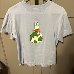 Unisex Uniqlo Light Blue Miffy Graphic Tee